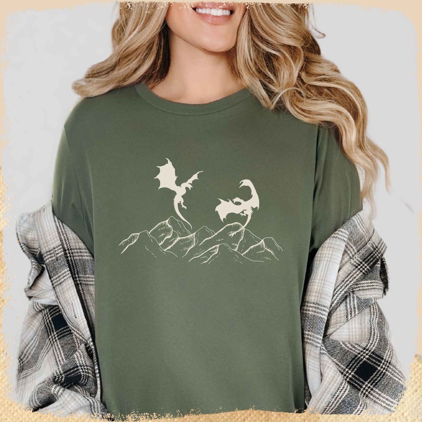 T-Shirt Dragonrider - Drachen und Berge