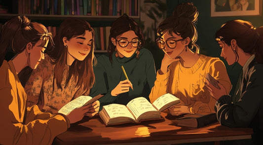 Einen Buchclub gründen war der Traum der jungen Frauen, die auf diesem Bild zu sehen sind. Der Traum hat sich erfüllt und sie können sich mit gleichgesinnten Bücherwürmern über Gelesenes austauschen.