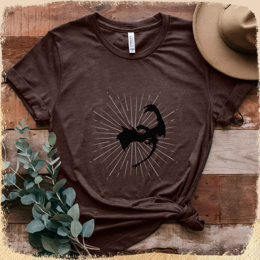 T-Shirt Dragonrider - Schwarzer Drache