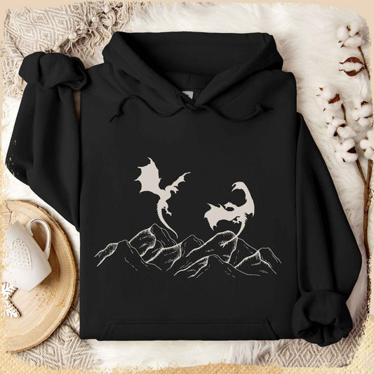 Hoodie Dragonrider - Drachen und Berge