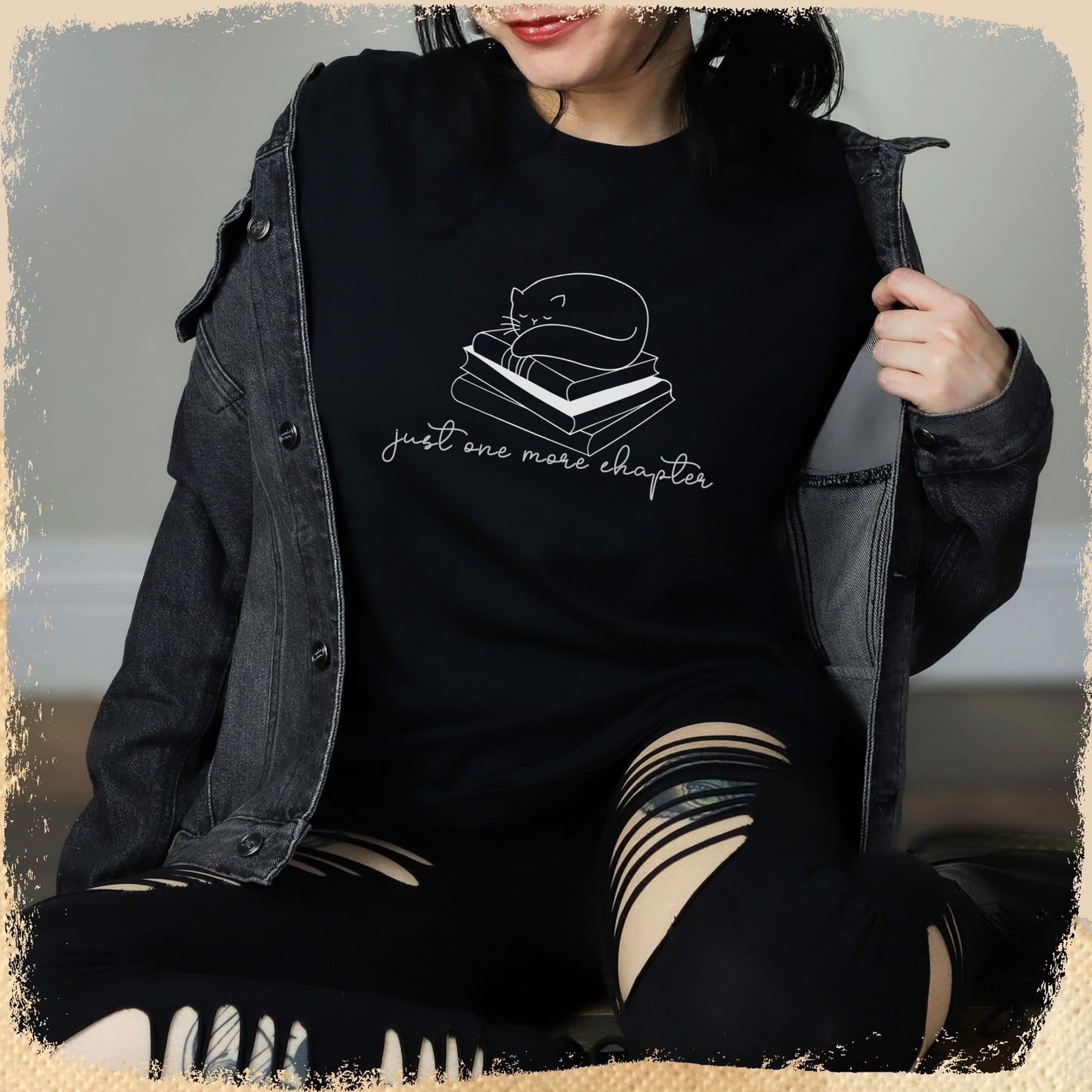 T-Shirt One More Chapter - Schlafende Katze