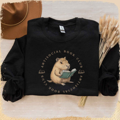 Sweatshirt Antisocial Book Club - Capybara