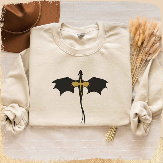 Sweatshirt Dragonrider - Schwarz und Gold groß