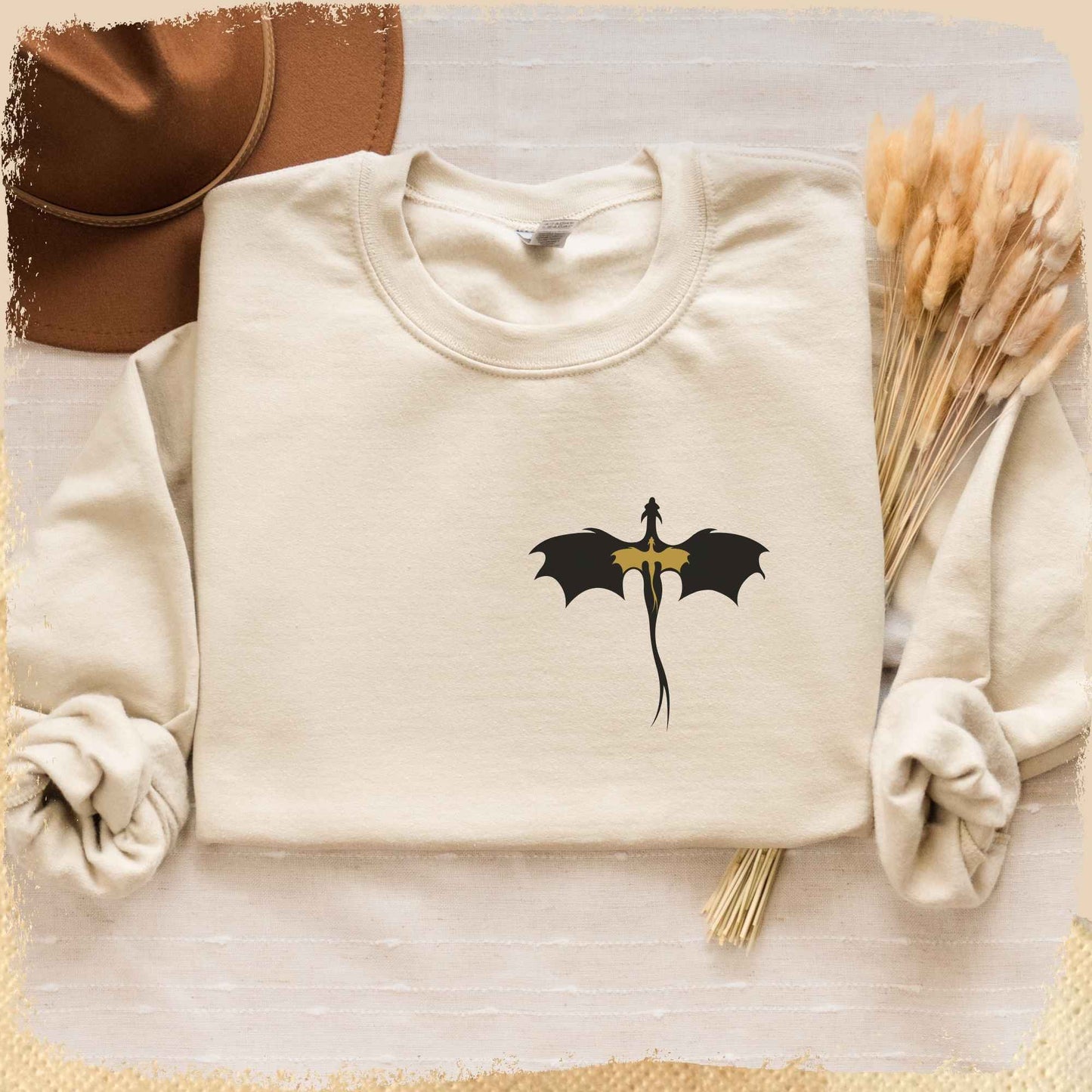 Sweatshirt Dragonrider - Schwarz und Gold klein