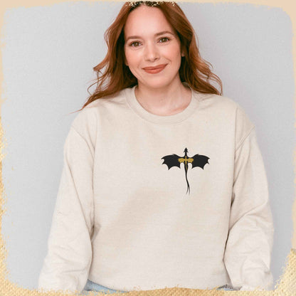 Sweatshirt Dragonrider - Schwarz und Gold klein