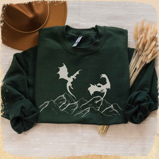 Sweatshirt Dragonrider - Drachen und Berge
