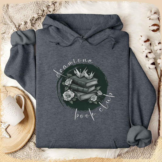 Hoodie Dramione Book Club - Weiße Rosen verspielter Look