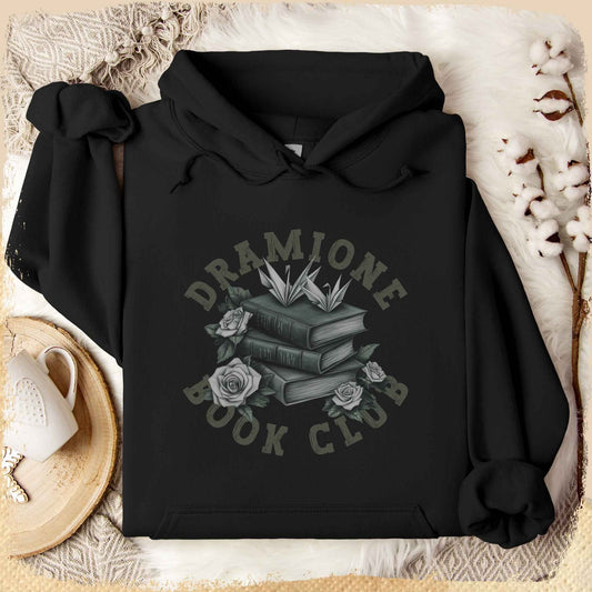 Hoodie Dramione Book Club - Weiße Rosen Collegelook