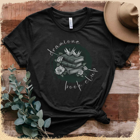 T-Shirt Dramione Book Club - Weiße Rosen verspielter Look