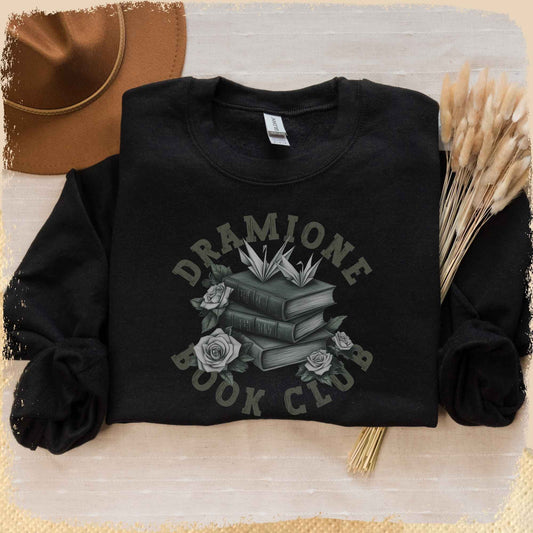 Sweatshirt Dramione Book Club - Weiße Rosen Collegelook